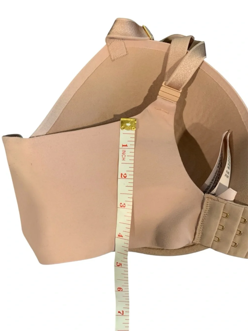 Victoria’s Secret Pink/Nude Push Up Bra with Gold V Accent 38D - Picture 10 of 10